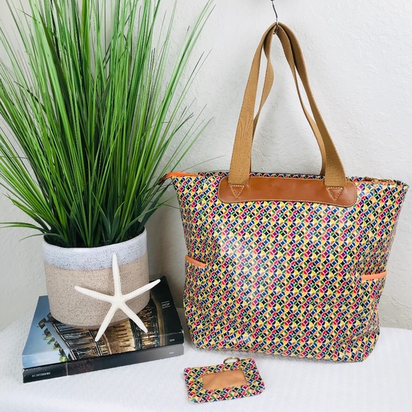 Fossil Handbags - FOSSIL KALEIDOSCOPE TOTE & KEY CHAIN WALLET